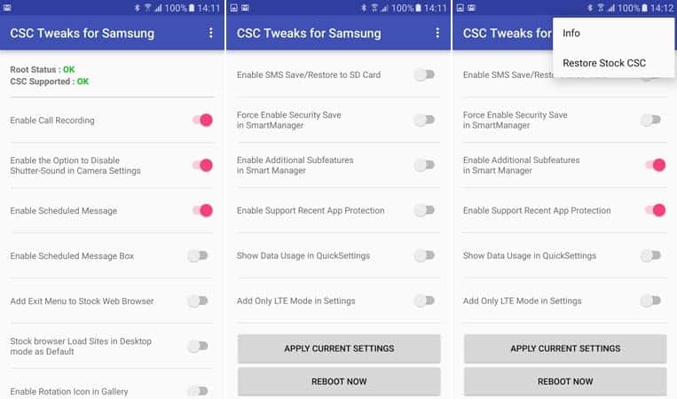 Enable CSC tweaks for Samsung