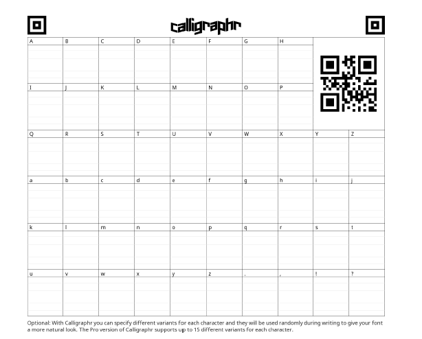 calligraphr print