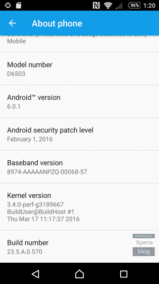 marshmallow firmware on xperia z2