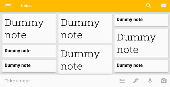 google keep input methods
