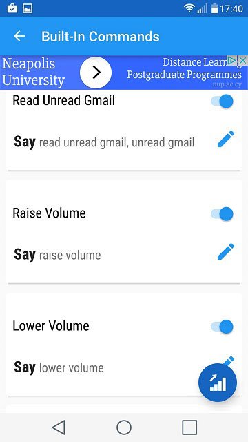 google now inbuilt commands
