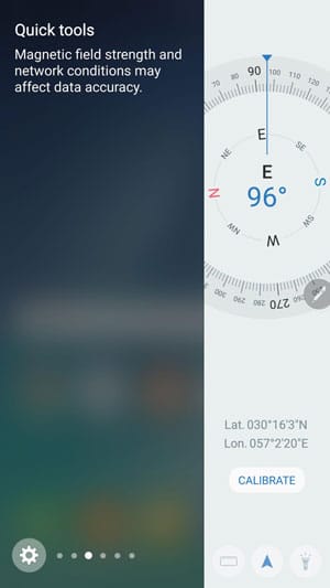 note 7 side bar panel