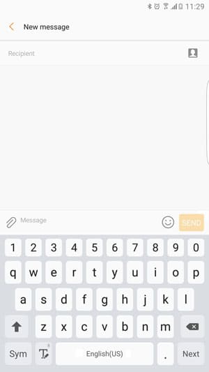 message screen