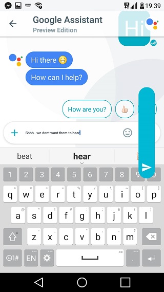 google assistant in allo