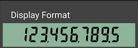 digit display format realcalc