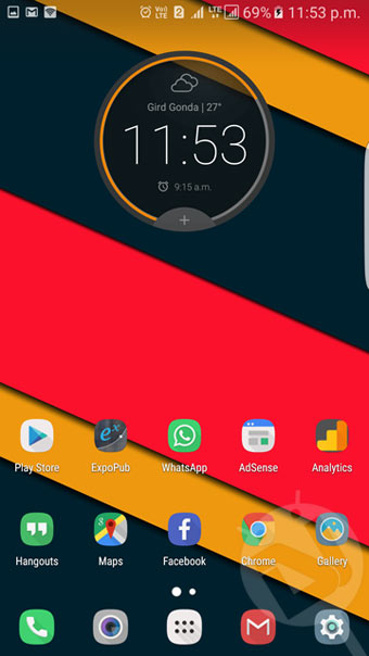moto-z-circle-clock-widget-single-circle