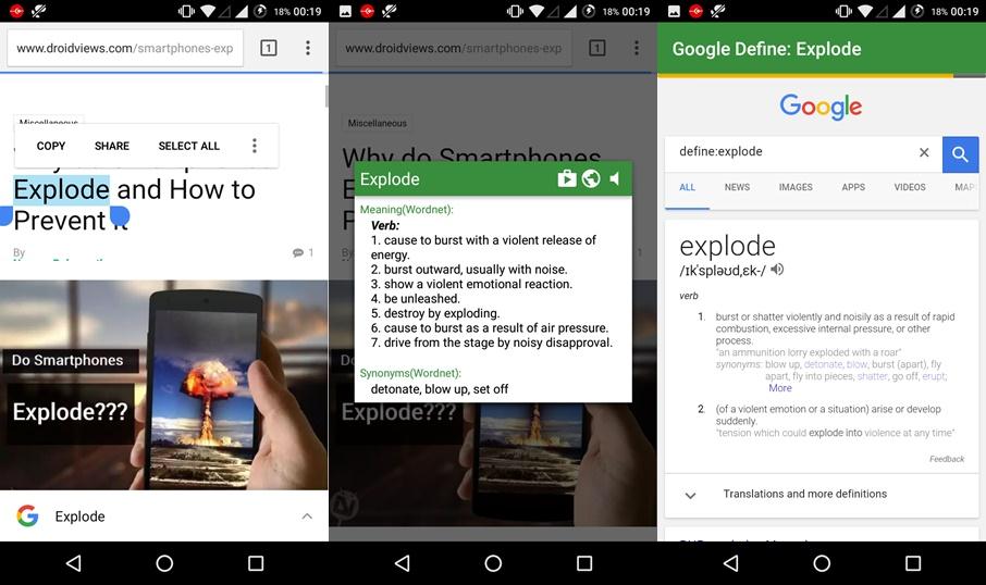 quick dictionary popup service