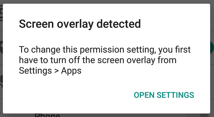 screen overlay detected