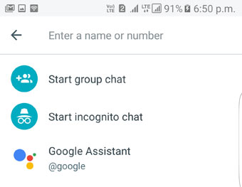 Incognito Mode in Google Allo