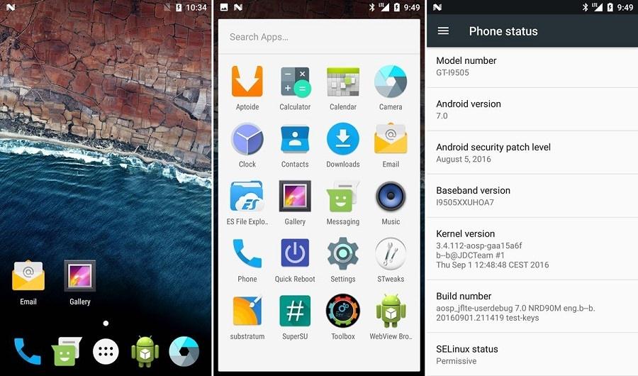 nougat on galaxy s4