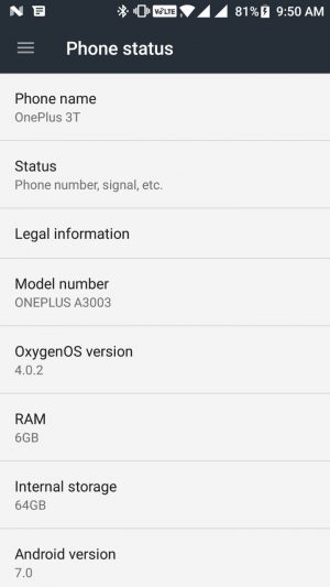 OnePlus 3 OxygenOS 4.0.2