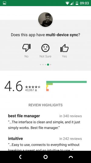 rate app on play store