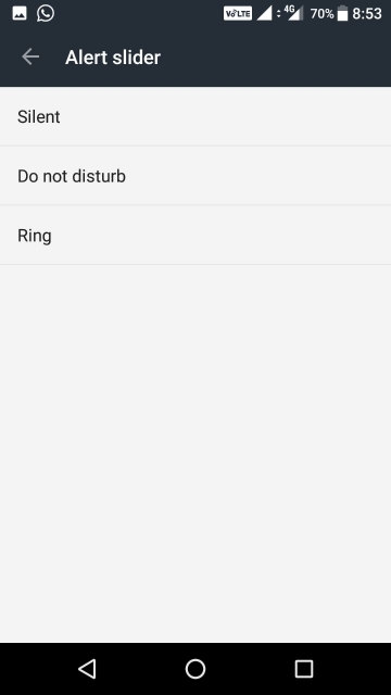 Options in Alert Slider