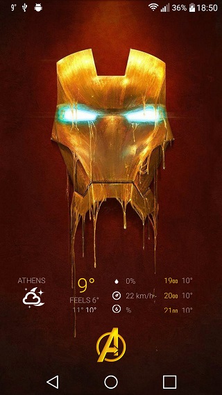 Setups iron man homescreen setup
