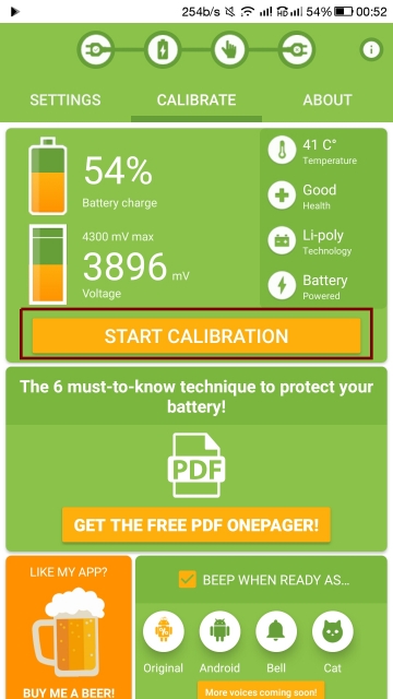 Battery Calibration App