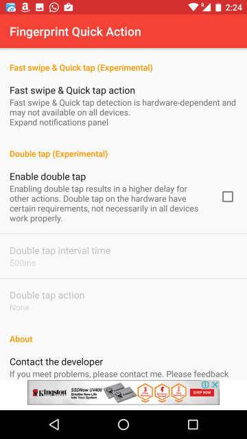 Fingerprint Quick Action