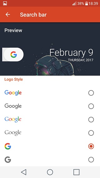 Setups nova launcher search bar