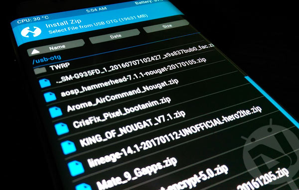 twrp flash zip s7 edge
