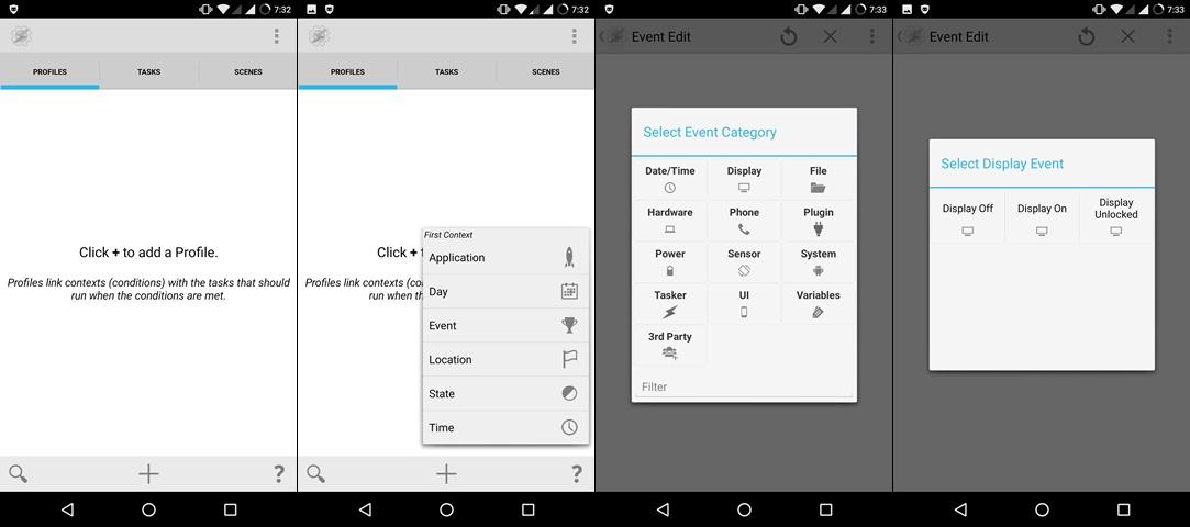 create profile tasker
