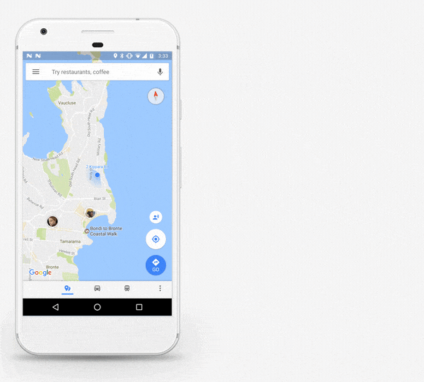 Friends on Google Maps