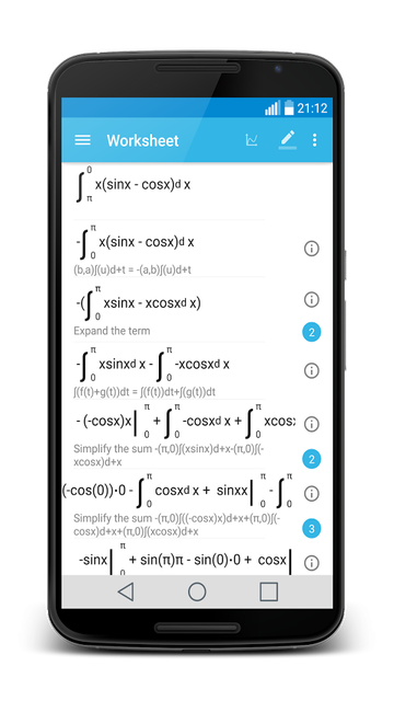 MalMath android app worksheet