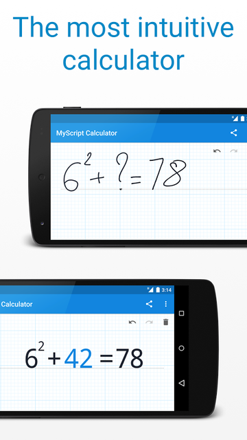 MyScript maths Calculator