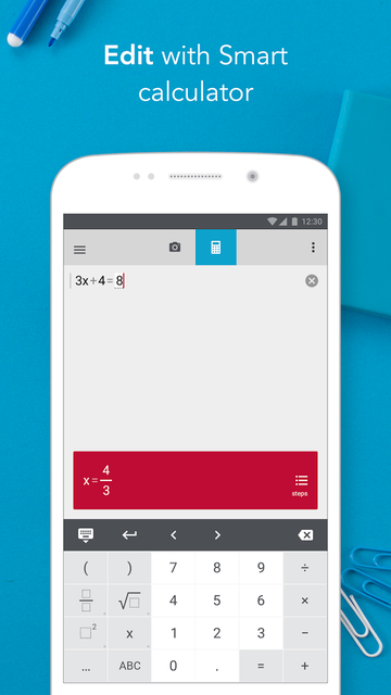 Photomath edit feature