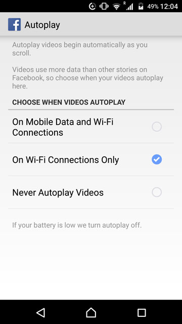 Limit data usage on Facebook and WhatsApp