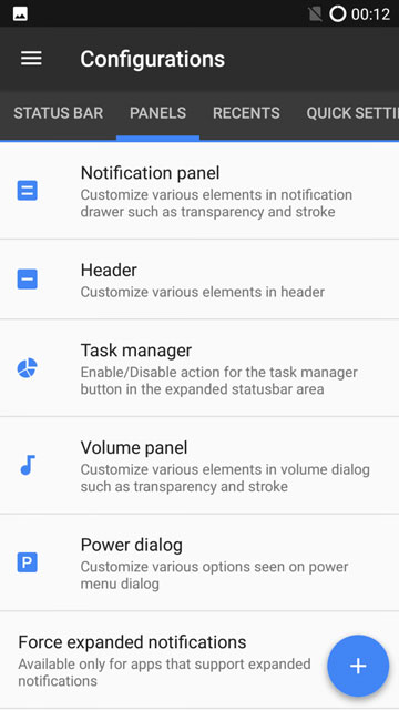 Resurrection Remix UI settings