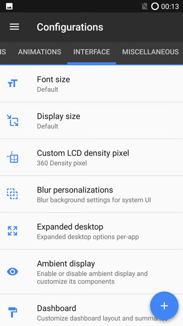 Resurrection Remix UI settings