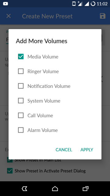 volume profile settings