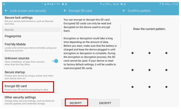 encrypt and decrypt SD card