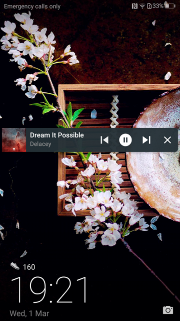 EMUI Music Lock Screen