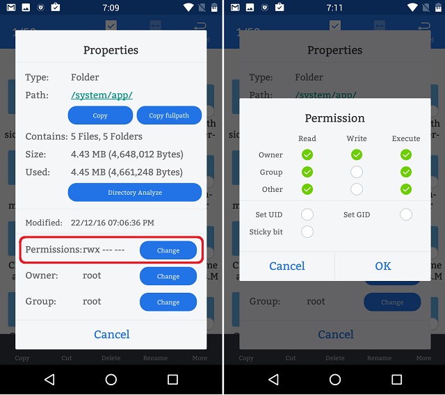 Install User Apps as System Apps on Android set file permissions for system apps