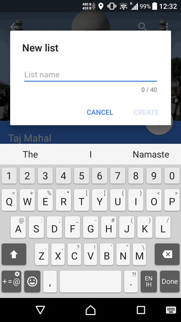 lists in Google Maps