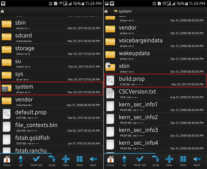 root file browser system files