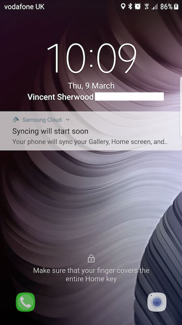 home screen