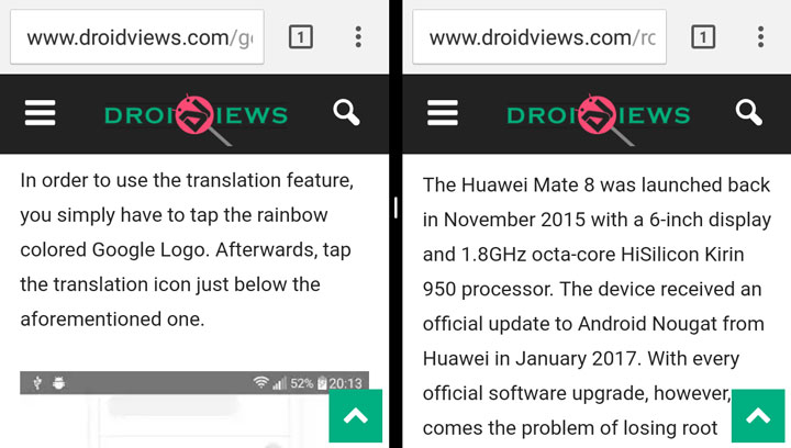 Run Two Chrome Tabs Side-By-Side on Android
