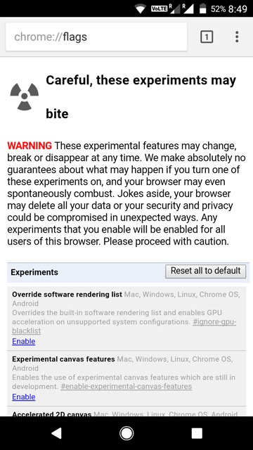Hidden Chrome Settings