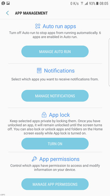 samsung app management