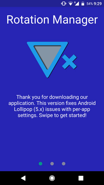 manage individual app rotations