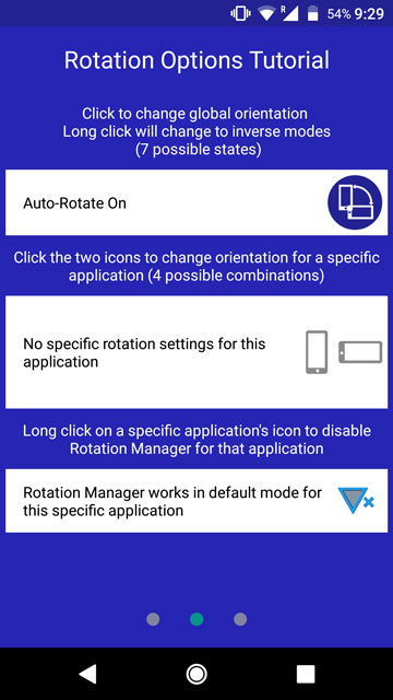 manage individual app rotations