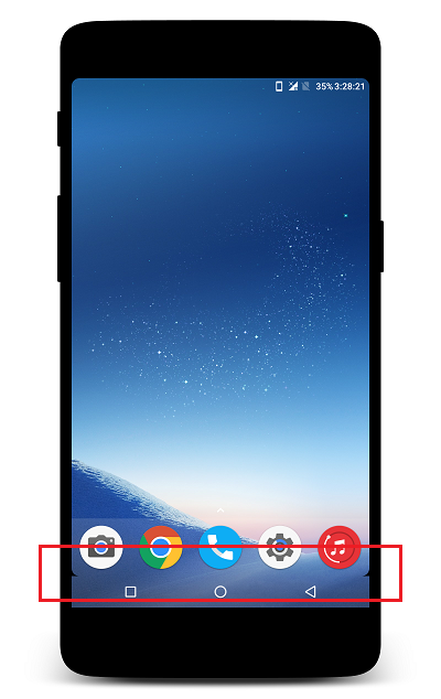 android nav bar overlay