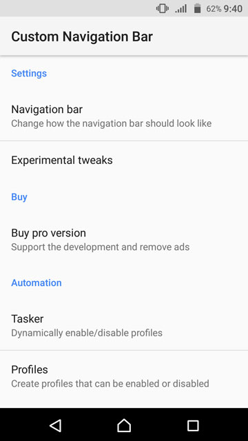 customize nav bar android nougat