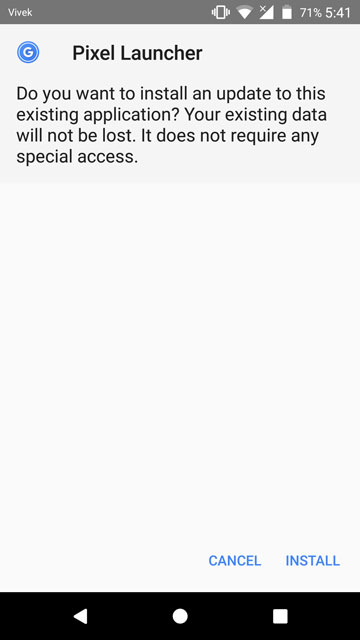 Android O Pixel Launcher