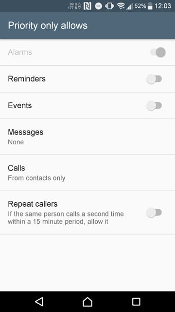 Do not disturb on Android