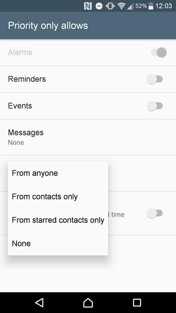 Do not disturb on Android