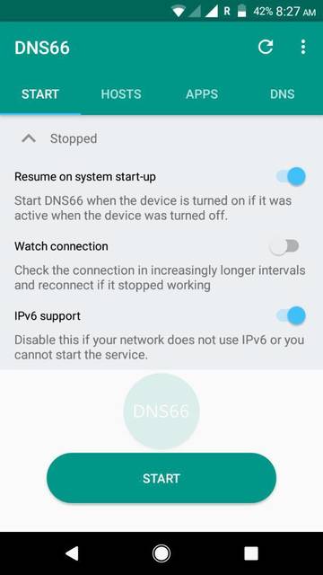 DNS66 ad block app