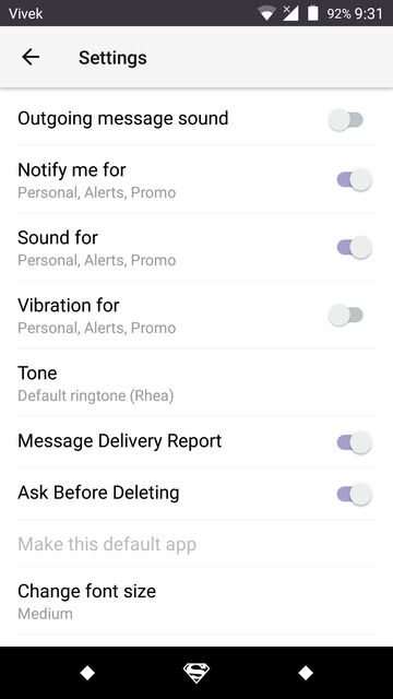 spam message