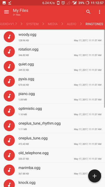 Oxygen OS Audio Files